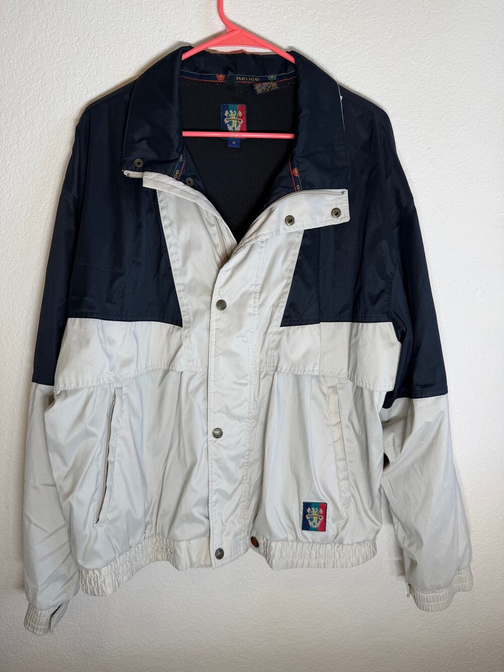 Sunice Men's Vintage Color Block Windbreaker Jacket Size M